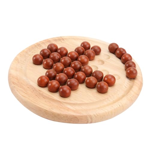 PartyKindom 1 Satz Lernspielzeug Aus Holz Brettspiel Europa Anbindung Einzelnes Schach Erwachsene Klassisches Lernspielzeug Tragbares Schach Dame Brettspiel Traditionelle Spiele Hölzern von PartyKindom