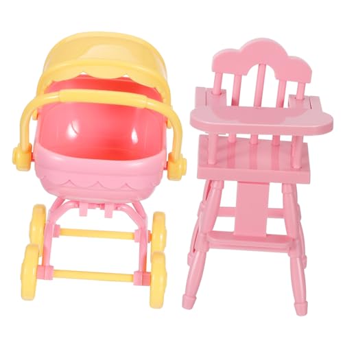 PartyKindom 1 Satz Mini -spielzeugwagen Mini-puppenwagen Kinderwagen Für Kleine Puppen Kinderwagen Für Puppen Mini -Simulation Spielzeugwagen Kinderwagenspielzeug Puppenwagen Abs von PartyKindom