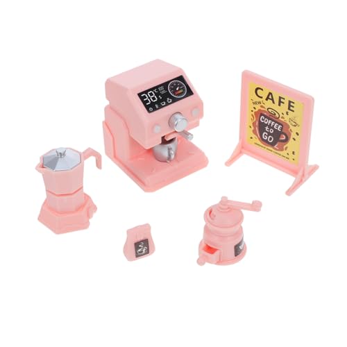 PartyKindom 1 Satz Miniatur Kaffeemaschine für Realistisches Küchengerät für Rollenspiele und Puppenhaus Zubehör mit Kunstvollen Details und Tragbarem Design von PartyKindom