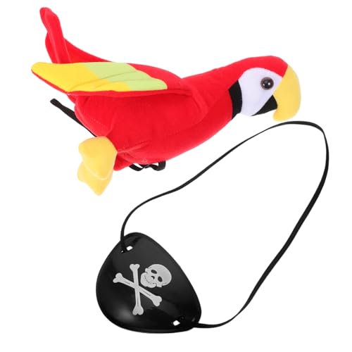 PartyKindom 1 Satz Papagei Schulter Papagei Kostümparty Accessoires Halloween Honstration Piratenthema Dekoration Halloween wirft Papagei Dekoration Piratenzubehör Plastik von PartyKindom