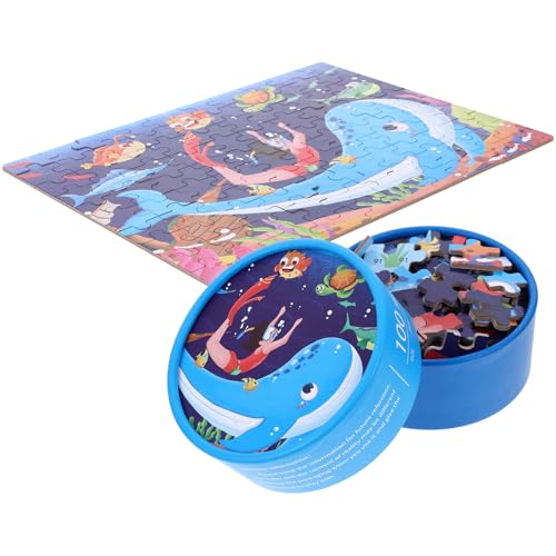 PartyKindom 1 Satz Puzzle Papierpuzzles für Vorschulkinder Teile Unterwasserwelt Geeignet für Jahre Pädagogisches Kreativität und Logischem von PartyKindom