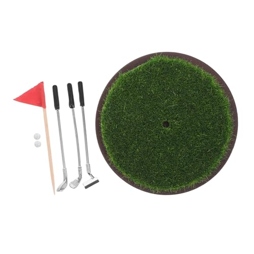 PartyKindom Satz für Puppenhaus Golfzubehör mit Schläger und Ball Spielzeug Dekoration für Kinder Golfmodell für Sammler Vielseitige Miniatur Sport Ausstattung von PartyKindom