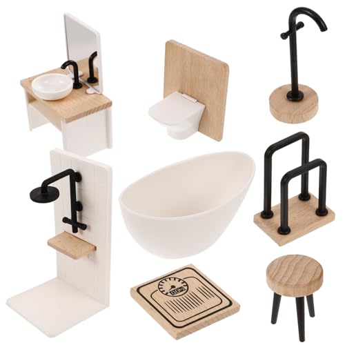 PartyKindom 1 Satz Simulierte Kleinmöbel Bad Miniaturmöbel Inklusive Toilette Miniaturen Mini-Toilette Miniatur-duschraum Duschraum-minimodell Puppenhaus Wanne Miniatur-duschzubehör Holz PartyKindom 1 Satz Simulierte Kleinmöbel Bad Miniaturmöbel Inklusive Toilette Miniaturen Mini-Toilette Miniatur-duschraum Duschraum-minimodell Puppenhaus Wanne Miniatur-duschzubehör Holz von PartyKindom