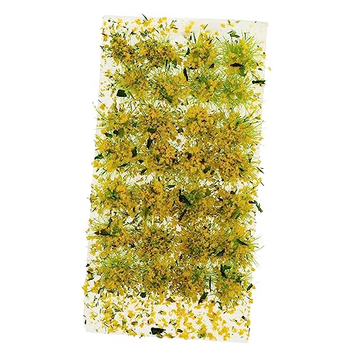 PartyKindom 1 Schachtel sandtisch DIY Material klein Mini-Szene Dekoration falsches Moos kunstpflanze kunstplflanze künstliche blüten Kunstblumen Simulation Rasen Mini-Hausblume Plastik Yellow von PartyKindom