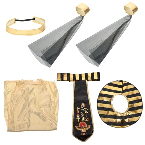 PartyKindom 1 Set Ägypterkostüm Zum Kindertag: Bequemer Kopfschmuck Zum Anziehen – Geeignet Für Rollenspiele Und Bühnenauftritte in Der Schule, Größe L (120–130 Cm) von PartyKindom