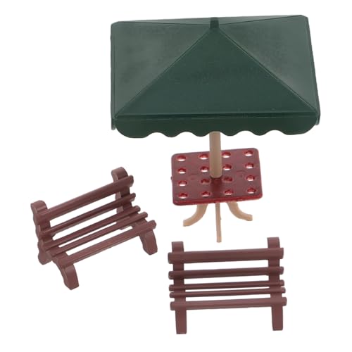 PartyKindom 1 Set Parkstuhl Modell Puppenhaus Dekorative Realistische Bankmodelle Mini Hausbank Miniatur Parkbank Mikro Landschaftslayout Mini Möbel Puppenhaus Kaffee von PartyKindom