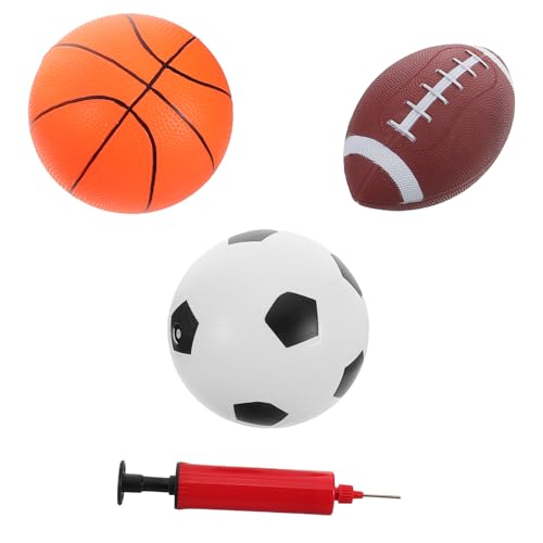 PartyKindom 1 Set Spielzeugball Kombination Babyspielzeug Kleinkindspielzeug Kleinkind Basketball Springball Basketballspiele Basketballspielzeug Kleinkind Hüpfball Mini Lautloser von PartyKindom