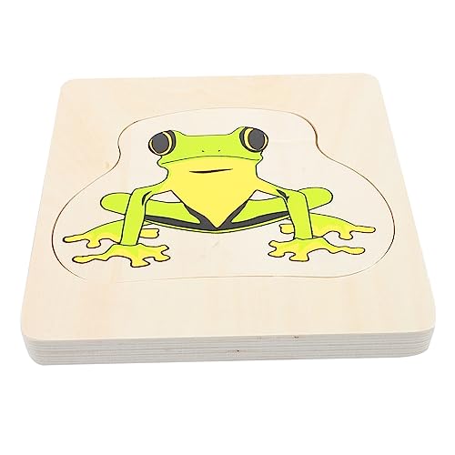 PartyKindom 1 Set Wachsendes Frosch Puzzle Puzzle Kinderpuzzle Kinderspielzeug Kinderalter Lernspielzeug Kleinkinderbrett Kinderbausteine Für Kinderpuzzles Aus Holz von PartyKindom