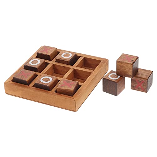 PartyKindom 1 Set Xo Schachspielzeug Für Und Kleinkinder Passendes Spiel Familienspiel Kinderbrettspiele Xo Spiel Spiele Für Die Familie Tac Toe Brettspiel Xo Brettspiel Kaffeeholz von PartyKindom