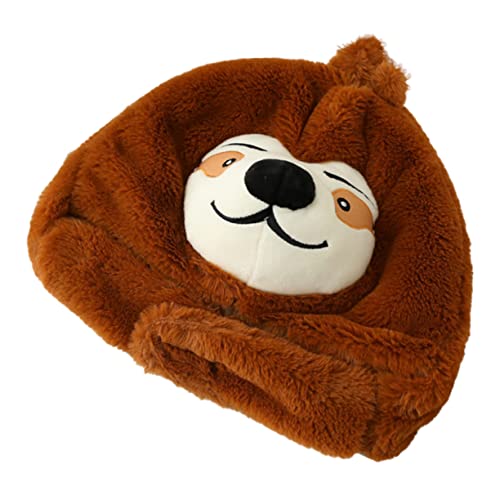 PartyKindom 1 Stück Lustiger Sloth Hut aus Plüsch für Feiertage Gemütlicher Kopfschmuck für Partys Süßes Tierkostüm Fotorequisite für Erwachsene von PartyKindom