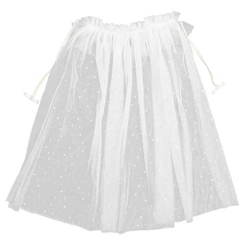 PartyKindom 1 Stück Mädchen Weißes Cape Cosplay Kostüm Umhang für Party Requisiten für Prinzessinnen und Verkleidungen für Geburtstagsfeiern und Themen Events von PartyKindom