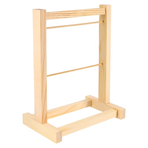 PartyKindom 1 Stück Mini Holz Kleiderbügel für Puppen Praktischer Kleiderhalter aus Natürlichem Holz für Puppenbekleidung Perfektes Zubehör für Puppenzimmer Fördert Ordnung und Organisation von PartyKindom