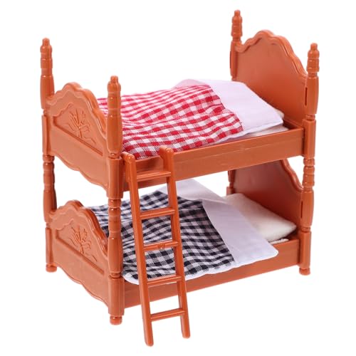 PartyKindom 1 Stück Mini-Schlafzimmerbett Miniatur-Etagenbetten Mini-Etagenbetten klein Koje modern Miniaturbetten Miniatur-Puppenstubenbett Bett für Puppe Dollhaus Doppelbett Minibetten PVC PartyKindom 1 Stück Mini-Schlafzimmerbett Miniatur-Etagenbetten Mini-Etagenbetten klein Koje modern Miniaturbetten Miniatur-Puppenstubenbett Bett für Puppe Dollhaus Doppelbett Minibetten PVC von PartyKindom