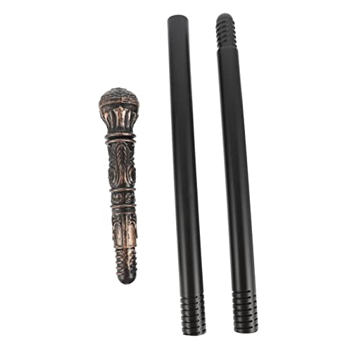 PartyKindom 1 Stück Plus Goldstock Schädelstock Zepterspielzeug für eleganter Prop-Stick Halloween-Cosplay-Requisiten Schädel Spazierstock Halloween-Mitarbeiter Plastik von PartyKindom