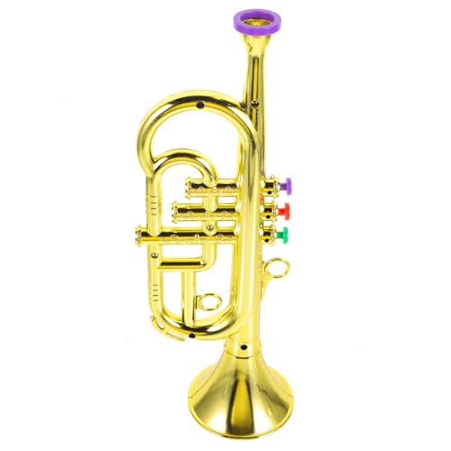 PartyKindom 1 Stück Trompetenspielzeug mit DREI Tönen früh Trompete Trompete für im Alter von 3-5 Jahren klein musikinstrumente Musical Toy Instruments Überzug Golden PartyKindom 1 Stück Trompetenspielzeug mit DREI Tönen früh Trompete Trompete für im Alter von 3-5 Jahren klein musikinstrumente Musical Toy Instruments Überzug Golden von PartyKindom