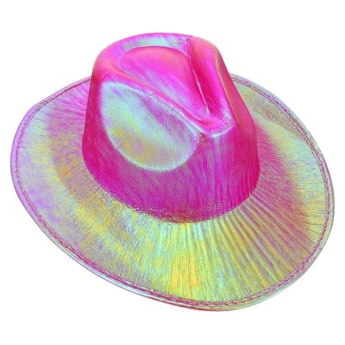 PartyKindom 1 Stück Western Cowgirl Hut mit Glitzer Eleganter Partyhut für Erwachsene Atemberaubender Western Stil für Fotos und Kostüme Bequem und Tragbar für Fasching Karneval und Feiern von PartyKindom