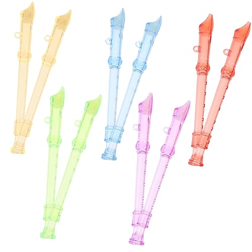 PartyKindom 10 STK Teiliges Mini Plastikflöte für Musikspielzeug für Musikalische Früherziehung und Spaß Zufällige Farben Leicht und Tragbar Zufällige Farbe Zufällige Farbe von PartyKindom