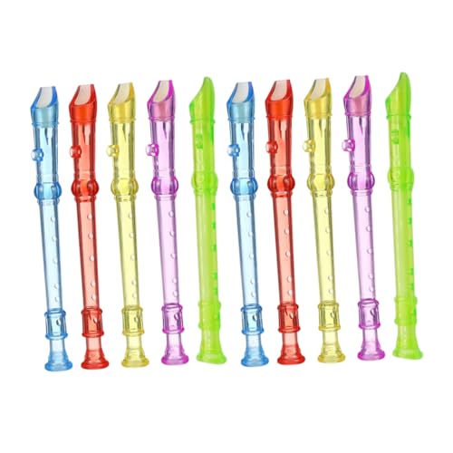 PartyKindom 10 Stück Blockflöte Transparentes Musik Instrument für Anfänger Leicht Tragbar Bunten Farben für Schule und Musikalische Früherziehung PartyKindom 10 Stück Blockflöte Transparentes Musik Instrument für Anfänger Leicht Tragbar Bunten Farben für Schule und Musikalische Früherziehung von PartyKindom
