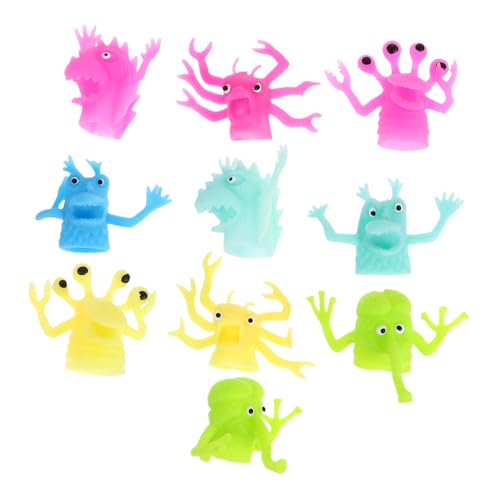 PartyKindom 10 Stück Fingerpuppe Tierpuppenspielzeug für Tierfinger beängstigende Marionette Fingerspielzeug außerirdisches Fingerwesen Handpuppe Mini-Finger- PartyKindom 10 Stück Fingerpuppe Tierpuppenspielzeug für Tierfinger beängstigende Marionette Fingerspielzeug außerirdisches Fingerwesen Handpuppe Mini-Finger- von PartyKindom