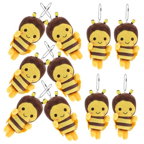 PartyKindom 10 Stück Kleiner bienenanhänger Reiz Bienen-Kuscheltier-Party Ornamente Biene Plüsch Dekoration ausgestopfte Biene schmücken Bienen-Schlüsselanhänger PP Baumwolle Gelb PartyKindom 10 Stück Kleiner bienenanhänger Reiz Bienen-Kuscheltier-Party Ornamente Biene Plüsch Dekoration ausgestopfte Biene schmücken Bienen-Schlüsselanhänger PP Baumwolle Gelb von PartyKindom