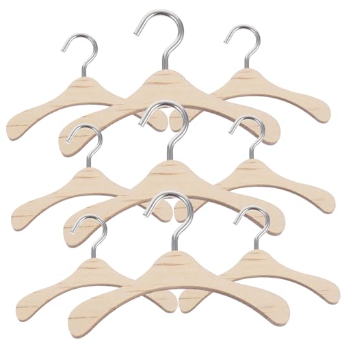 PartyKindom 10 Stück Mini -Holzkleidung Rack Kleiderbügel für Babys Puppengarderobe Dressing Babypuppenbügel kleiderständer bjd Aufhänger Kleiderbügel für kleine Puppenkleidung Bambus PartyKindom 10 Stück Mini -Holzkleidung Rack Kleiderbügel für Babys Puppengarderobe Dressing Babypuppenbügel kleiderständer bjd Aufhänger Kleiderbügel für kleine Puppenkleidung Bambus von PartyKindom