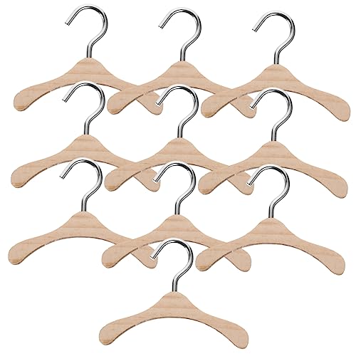 PartyKindom 10 Stück Mini -Holzkleidung Rack Kleiderbügel für Puppen Puppenhaus-Garderobenzubehör Puppenkleidung Puppen-Accessoire-Aufhänger Babypuppenbügel bjd Aufhänger Bambus Hellbraun PartyKindom 10 Stück Mini -Holzkleidung Rack Kleiderbügel für Puppen Puppenhaus-Garderobenzubehör Puppenkleidung Puppen-Accessoire-Aufhänger Babypuppenbügel bjd Aufhänger Bambus Hellbraun von PartyKindom