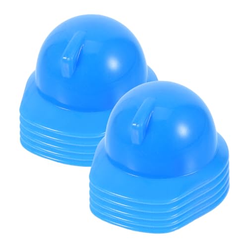 PartyKindom 10 Stück Mini-bauhut Mini-Hut Klein Weiß Mini-puppenmütze Kappe Miniatur-bauhut Baumeisterhut Für Erwachsene Miniaturen Blau Vorgeben Winzig Konstruktion Plastik Blue von PartyKindom
