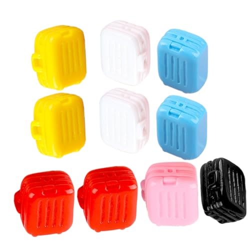 PartyKindom 10 Stück Mini-puppenkoffer Mini-hausdekoration Mini-hausverzierung Koffer Mini- Mini -puppenkoffer Mini-hauskoffer Mini-gepäckkoffer Puppenhaus Koffer Mini-Koffer Plastik von PartyKindom