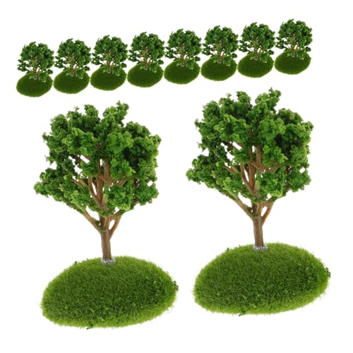 PartyKindom 10 Stück Miniaturbäume Realistische Kunststoff Baumodelle für Diorama Architektur Mini Garten und Schienenlandschaften Dekoration für Kleine Räume von PartyKindom