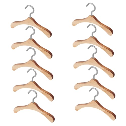 PartyKindom 10 Stück Miniaturkleiderbügel für Puppen Doll Clothes Hanger für Puppenkleidung Kompakt und Praktisch Perfektes Zubehör für Puppenhäuser und Spielzeugräume von PartyKindom