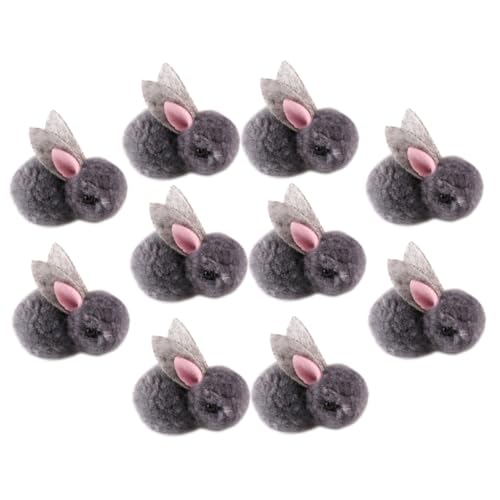 PartyKindom 10 Stück Plüsch Häschen shöne bescherung Bunny rucksacksauger weihnacjtsgeschenke The Present Edith Eger DIY liefert Bastelprojekte für Erwachsene Süßes Kaninchenhandwerk Grey von PartyKindom