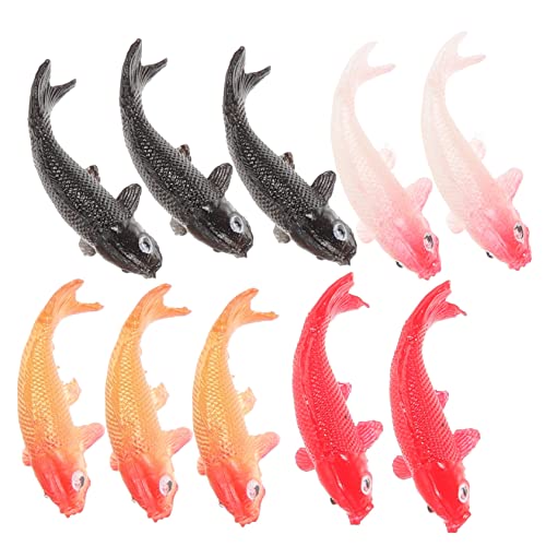 PartyKindom 10 Stück Puppenhaus-Modell klein Miniaturen Zahlen Modellfisch Figuren Puppenstubenfisch Miniaturfisch Puppenhaus Fisch Winzige Hausdekoration Mini-Fake-Fisch Plastik von PartyKindom