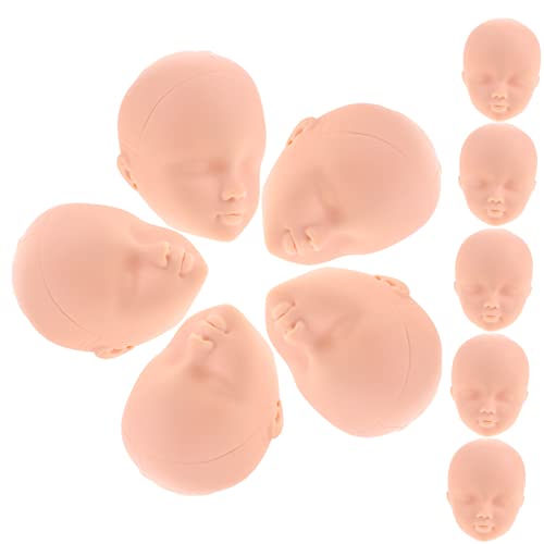 PartyKindom 10 Stück Puppenkopf anziehen Make -up -Puppe üben große Puppe Miniatur Teile Zeichnung nur puppenköpfe schminkköpfe kreativer Spielzeugkopf Plüschspielzeug, das Köpfe Macht Plastik von PartyKindom