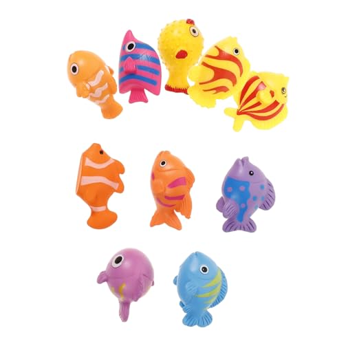 PartyKindom 10 Stück Teiliges Künstliche Miniaturfische Bunte Fisch Figuren für Aquarien Dekoration für Mikro Landschaften und Mini Szenen von PartyKindom