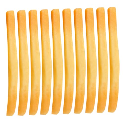 PartyKindom 10 Stück Teiliges Künstliche Pommes Frites aus Flexiblem PVC Realistische Food Prop Deko für Küche Bar Restaurant Fotorequisit und Party Lebensechte Fast Food Simulation von PartyKindom