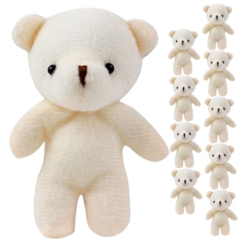 PartyKindom 10 Stück Teiliges Mini Bär Stofftier Weicher Anhänger für DIY Schlüsselanhänger Rucksackdekoration und Langlebig mit Stabilem Baumwollkern Detailreich Gefertigt von PartyKindom