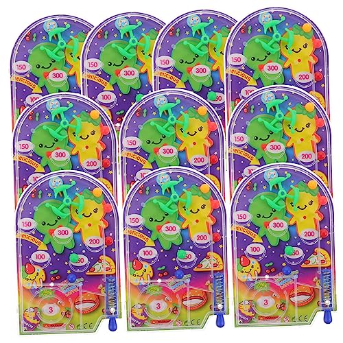 PartyKindom 10 Stück Teiliges Mini Flipper Spiel für Kreatives Schreibtischspielzeug Hand Auge Koordination Handliches Lernspiel für Spielzimmer und Freizeitspaß von PartyKindom