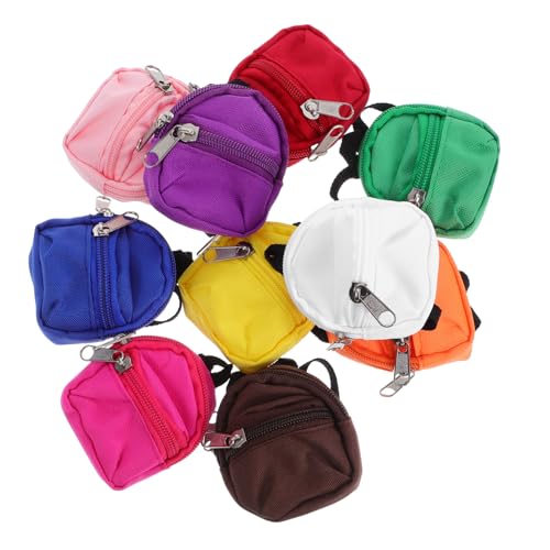 PartyKindom 10 Stück Teiliges Mini Rucksack für Puppen Kleine Reißverschluss Schulranzen Kompatibel Robustes Material Realistische Spielzeugtaschen für Kreatives Rollenspiel PartyKindom 10 Stück Teiliges Mini Rucksack für Puppen Kleine Reißverschluss Schulranzen Kompatibel Robustes Material Realistische Spielzeugtaschen für Kreatives Rollenspiel von PartyKindom