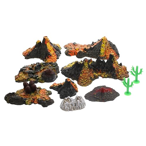 PartyKindom 10 Stück Teiliges Miniatur Modell aus Kunststoff Realistische Vulkanfiguren mit Stabilem Sockel Dekoration für Sandtisch Mikrolandschaft Schreibtisch und DIY Bastelprojekte PartyKindom 10 Stück Teiliges Miniatur Modell aus Kunststoff Realistische Vulkanfiguren mit Stabilem Sockel Dekoration für Sandtisch Mikrolandschaft Schreibtisch und DIY Bastelprojekte von PartyKindom