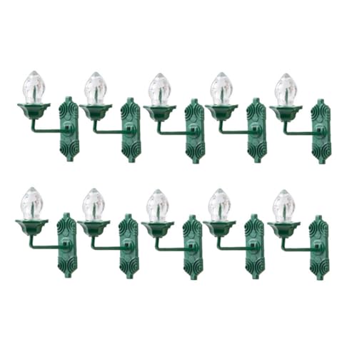 PartyKindom 10 Stück Teiliges Miniatur Wandlampen Warmweiß Kompakte LED Deko für Sandtisch und DIY Landschaft Sicherer als Mini für Modellbau und Kleine Szenen von PartyKindom