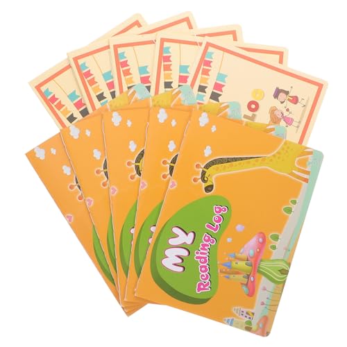 PartyKindom 10 Stück Teiliges Reading Log Bankbuch mit Englischer Druckschrift Tragbarem Design und Glatten Schreibkarten zur Leseförderung und Auszeichnung bei Schulveranstaltungen von PartyKindom