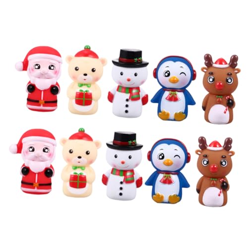 PartyKindom 10 Stück Teiliges Weihnachts Fingerpuppen aus Sicherem PVC Niedliche Cartoon Handpuppen für Geburtstagsgeschenk Party Mitgebsel und Kreative Überraschung PartyKindom 10 Stück Teiliges Weihnachts Fingerpuppen aus Sicherem PVC Niedliche Cartoon Handpuppen für Geburtstagsgeschenk Party Mitgebsel und Kreative Überraschung von PartyKindom