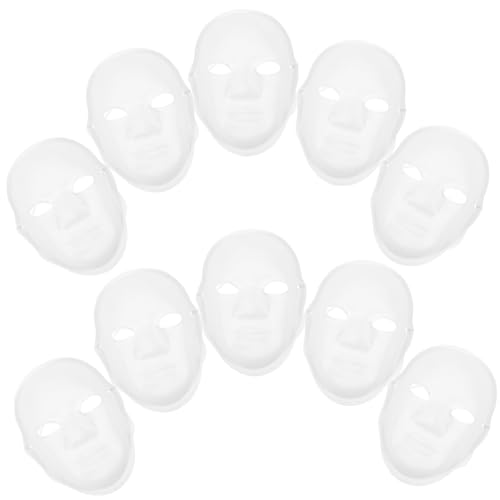 PartyKindom 10 Teiliges Blanko Gesichtsmaske aus Papier für Bemalbare Vollgesichtsmaske Jungen DIY Maske für Kostüm Basteln Cosplay und Rollenspiele Sicher und Kreativ Fördernd von PartyKindom