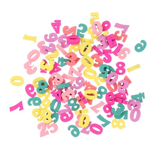 PartyKindom 100 Stück Bunte Holzplättchen DIY Schmuck Holzscheiben zum Basteln Holzanhänger Bemalen Umweltfreundlich Natürliche Holzchips für Schmuckherstellung und Dekoration von PartyKindom