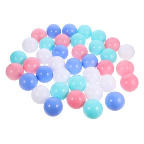 PartyKindom 100 Stück Bunte Ocean Balls für Weiß Blau Wasserspielzeug für Bällebäder Spielzelte und Planschbecken Crush Spielbälle für Drinnen und Draußen von PartyKindom