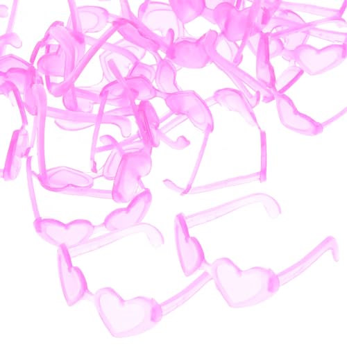 PartyKindom 100 Stück Mini Puppenbrille Herzform für Puppen Zubehör für Kreative Rollenspiele für Mädchen Fördert Fantasie und Kreativität von PartyKindom