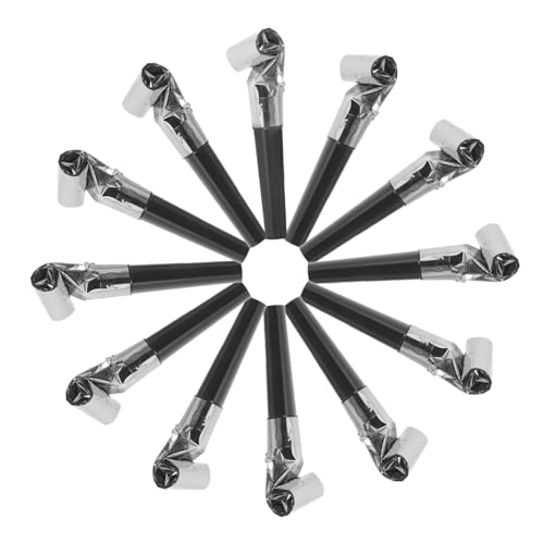 PartyKindom 100 Stück Partystimmung Weht Drache Blowouts Krachmacher Lustig Schall- Kind Schlag Vorabend Neu Silvesterparty Geburtstag Geräuschmacher Erwachsene Oh Hersteller Lang Silver P.s von PartyKindom
