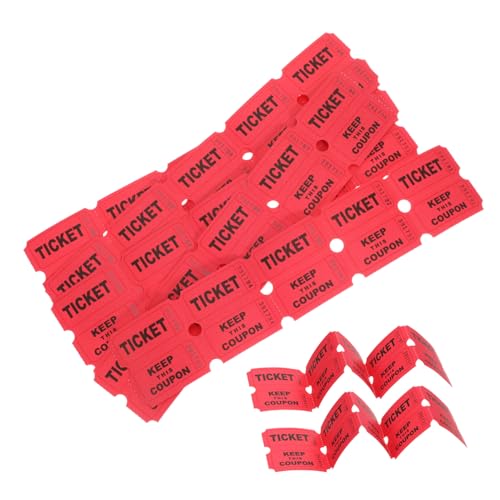 PartyKindom 100 Stück Raffle Lose Rote Tickets für Veranstaltungen Vielseitige Verlosungsscheine für Schule Firmenfeier und Einfach zu Verwenden PartyKindom 100 Stück Raffle Lose Rote Tickets für Veranstaltungen Vielseitige Verlosungsscheine für Schule Firmenfeier und Einfach zu Verwenden von PartyKindom