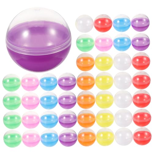 PartyKindom 100 Stück Runde -Schale Süß Füllen Kugeln Runden Favorisieren Sachen Ball Dekoration Leere Runde Kapseln Leere Kapseln Aus Dem Automaten Container Plastik von PartyKindom