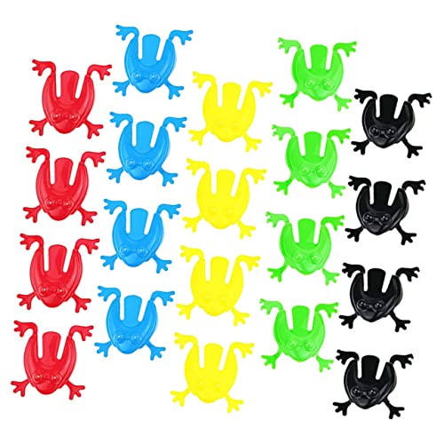 PartyKindom 100 Stück Teiliges Buntes Plastik Springfrosch für Langlebig Fingerdrückbare Hüpf Frösche mit Glatter Oberfläche Party und Mitgebsel für Kindergeburtstage und Geschenkideen von PartyKindom
